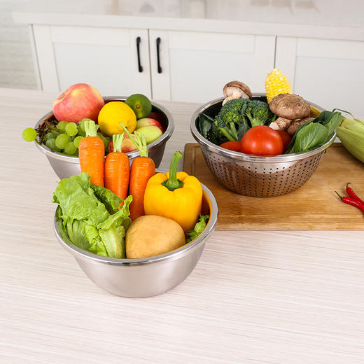 康巴赫不锈钢盆三件套KOU3A【分仓直发，72小时发货，周末节假日不发货】 商品图8