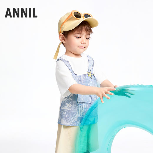 【实体店同款】男童圆领短袖针织衫夏季新款安奈儿童装XB521615 商品图1