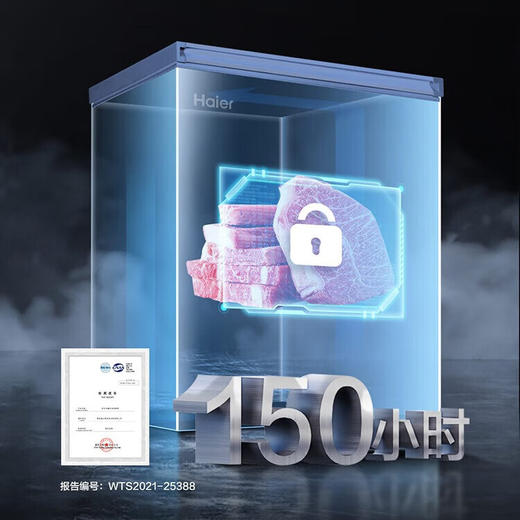 海尔（Haier）142升 电冰柜 小型冷柜 -30度深冷速冻 专利减霜80% 带脚轮 带食品筐  BC/BD-142GHW9D 商品图5