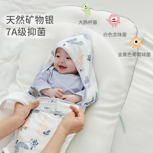【2025年春夏新款】i-baby/英伦宝贝自然生长婴儿双层针织低敏恒温包被新出生宝宝春秋季外出防惊跳抱被 商品图2