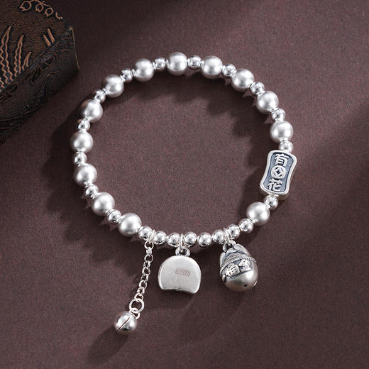 子佩集S999银【有钱花】手串【SC001371】纯银手链一桶金2503 商品图5
