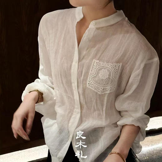良木礼休闲大码蕾丝衬衫（10887） 商品图1