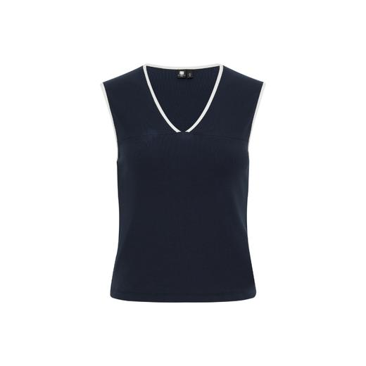 oneup撞色边V领背心 商品图5