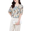 KQ-506013真丝衬衫女士夏季宽松短袖上衣新款小个子碎花小衫桑蚕丝上衣 商品缩略图4