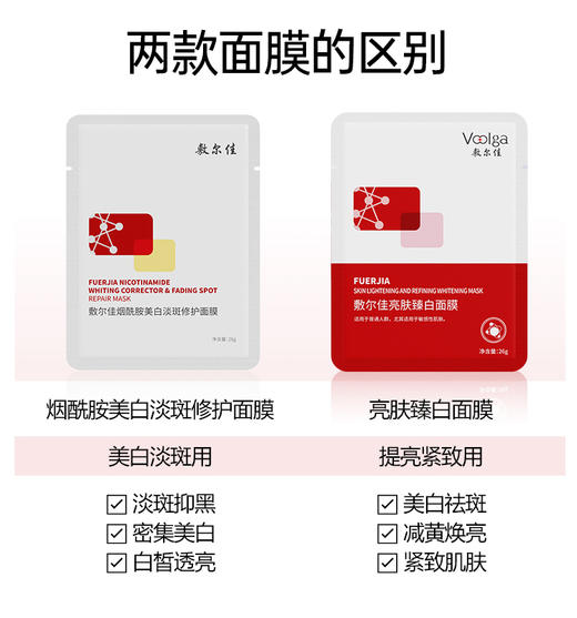 敷尔佳亮肤臻白面膜5贴/盒 商品图1
