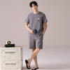 I'd爱帝男士短袖套装夏季纯棉简约拼色家居套装 商品缩略图5