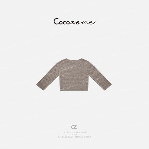 COCO ZONE 刘一一【亚麻混纺】定织纱线圆领空气针织衫CD1A0526 商品图1