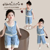 【多巴胺懒人套装】韩国潮流女童刺绣卡通短袖套装 洋气网红休闲两件套 商品缩略图1