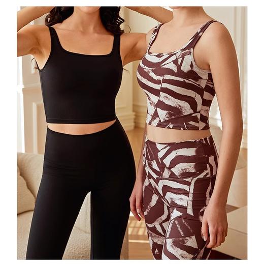 跃牌【洛水之神系列】极简松弛瑜伽背心一体式胸垫防震跑步健身文胸运动背心6601 商品图1