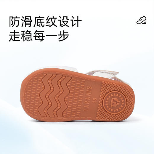 泰兰尼斯0-3岁女童透气软底可爱包头防滑学步凉鞋【夏款二阶段】 商品图2