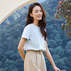 玳莎绣花圆领T恤女2025年夏季新款丝滑透气清新时尚百搭短袖上衣  FB32103 商品缩略图2