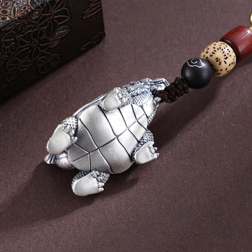 子佩集S999银【鸿运霸下】钥匙扣【GJ737】纯银小摆件赑屃  霸下2503 商品图6