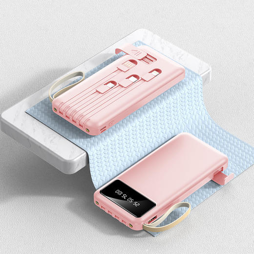 【充电宝20000毫安】自带线快充 迷你超薄共享移动电源 假期出游便携电源 商品图8