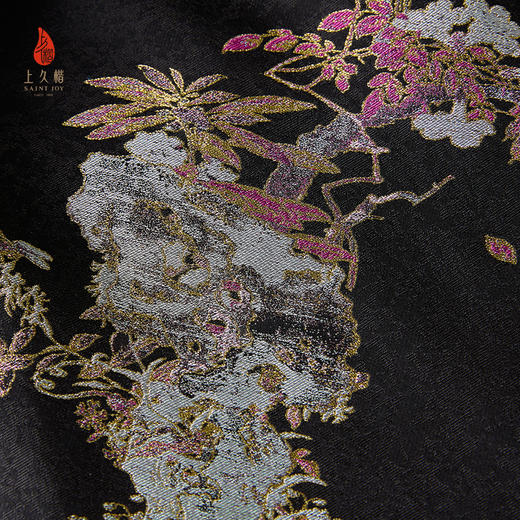 SAINTJOY/上久楷 女式宋锦马甲 中式上衣 中国风 复古 秋园蛱蝶图 CY1045201021 商品图7