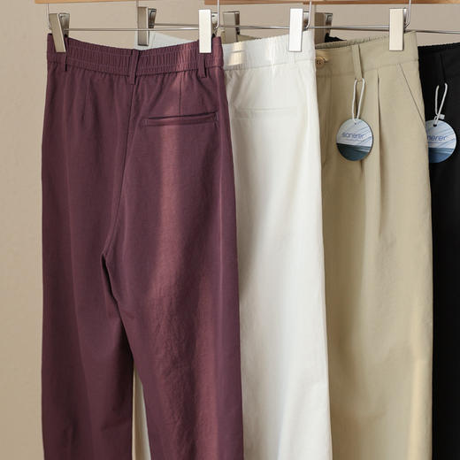抗皱超态棉！2025轻盈薄款松紧高腰宽松显瘦直筒阔腿裤九分休闲裤女夏款！ 商品图3