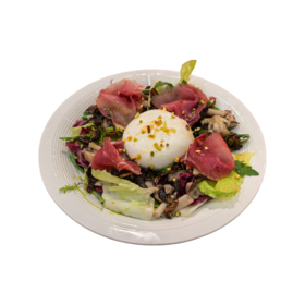 鸡枞菌菇火腿布拉塔沙拉