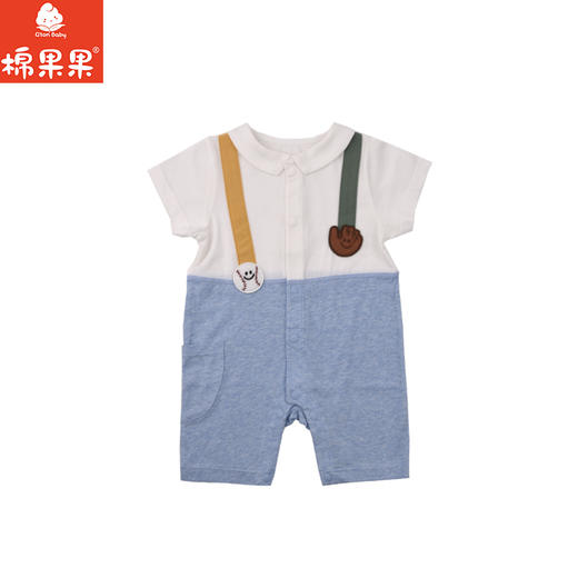 棉果果夏季商场专柜同款男童哈衣爬服对开连体衣M212722225339 商品图1