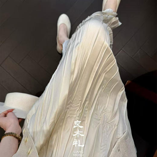 【卖完下架】良木礼垂感大裙摆氛围感百搭半身百褶裙(5885) 商品图1