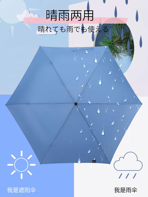 【Mamoru】超轻碳纤铅笔伞小巧折叠便携防晒防紫外线晴雨伞迷你遮阳伞 商品图6