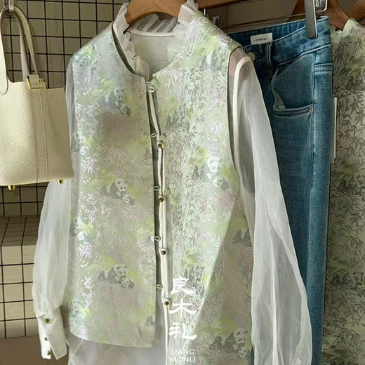 【不退不换】【现货】良木礼新中式复古国风上衣马甲（56391） 商品图1