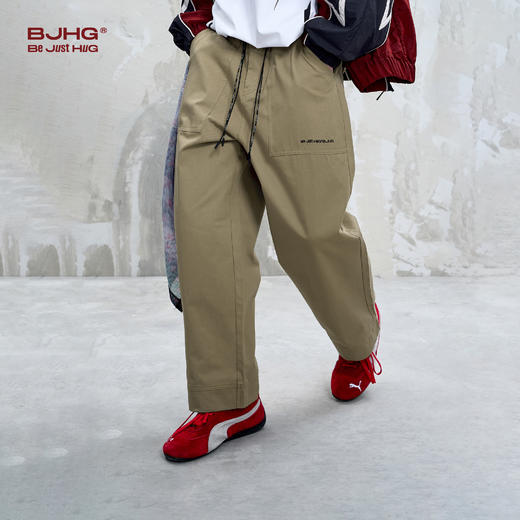 BJHG不计后果休闲裤子男款夏季2025新款潮美式简约直筒宽松九分裤 商品图1