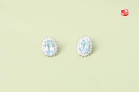 【冰河】托帕石耳钉