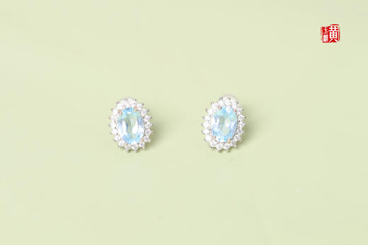 【冰河】托帕石耳钉 商品图0