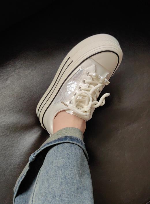 串珠子亮片透视厚底鞋 商品图5