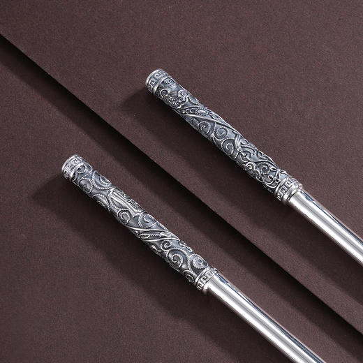 子佩集S999银【丰瑞吉祥】筷子摆件【KZ000125-2】纯银餐具祥云吉祥2503 商品图1