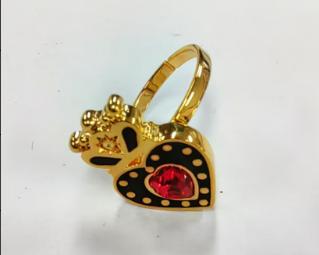 （文创）NNF-16K镀金爱心皇冠开口戒指(NV02101) 商品图0