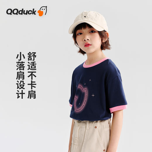 【新疆长绒棉】【120-165】【可可鸭】女童夏季短袖T恤休闲百搭（95%棉 5%氨纶） 商品图8