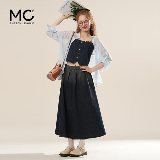 女装雪纺衫外套配渐变牛仔套裙-2576S5221028 商品图2