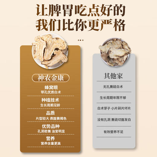 神农金康 白术100g  原生态真滋补 喝护家人健康 商品图1