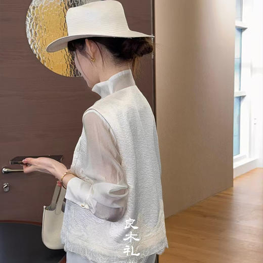 【部分现货】良木礼新中式珍珠扣高级百搭衬衫(27338) 商品图2