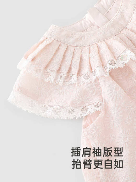 【高定系列】英氏婴儿衣服夏季短袖透气女宝裙子连体衣2025新款YRHGJ2R059A 商品图3