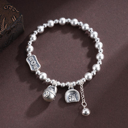 子佩集S999银【有钱花】手串【SC001371】纯银手链一桶金2503 商品图1