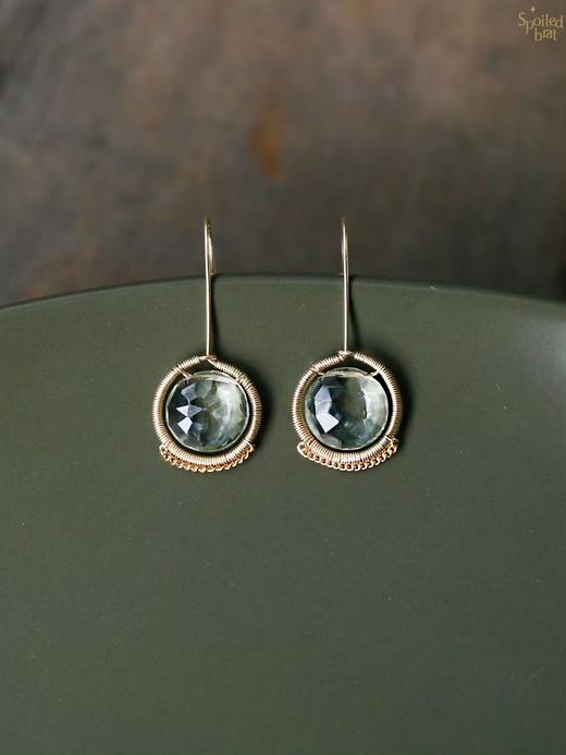 SpoiledBrat Jewelry绿紫晶水晶耳环 商品图0