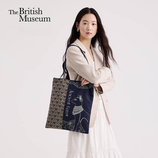大英博物馆 安德森猫系列 提花 牛仔单肩包 商品图0