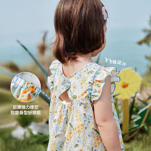 迷你巴拉纯棉连衣裙女童宝宝甜美透气轻薄A型2025夏季新款 商品图4