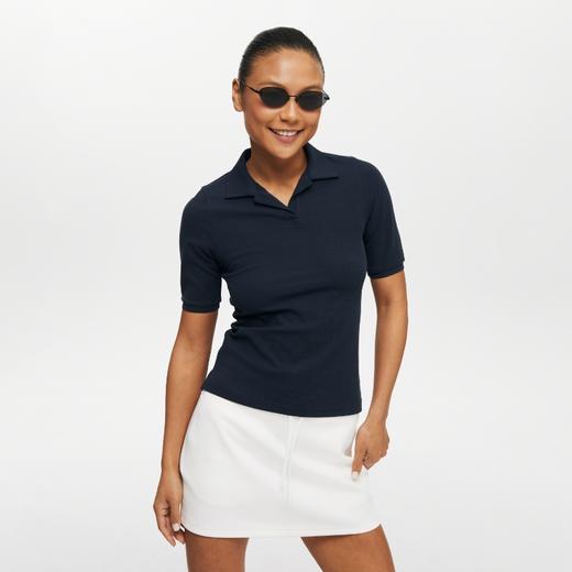oneup凉感珠地修身短袖Polo 商品图1