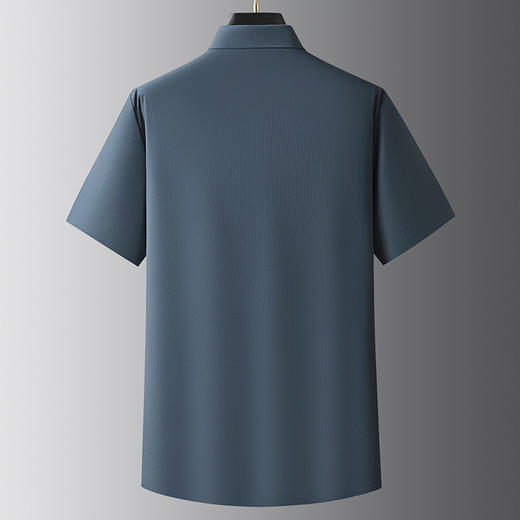【冰丝】【DDP】大依优型大码短袖衬衫夏装冰丝凉感半袖衬衣胖子时尚休闲色百搭免烫上衣胖子男士 商品图2