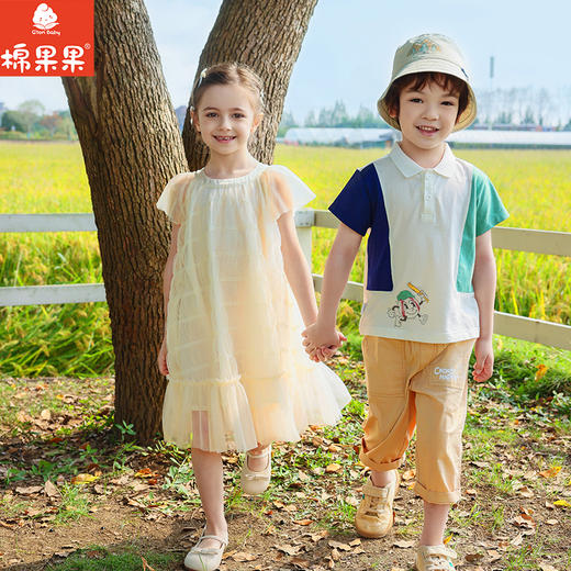 棉果果夏季商场专柜同款女童网纱连衣裙M222701425326 商品图0