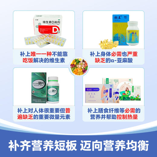 要健康先营养维生素D硒α-亚麻酸膳食纤维营养均衡包健康品自用送人 商品图4