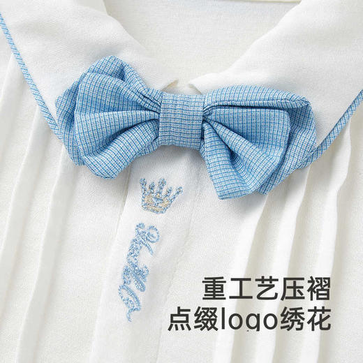 【高定系列】英氏婴儿衣服连体衣夏季桑蚕丝透气礼服蛤衣YRHBJ2R039A 商品图3
