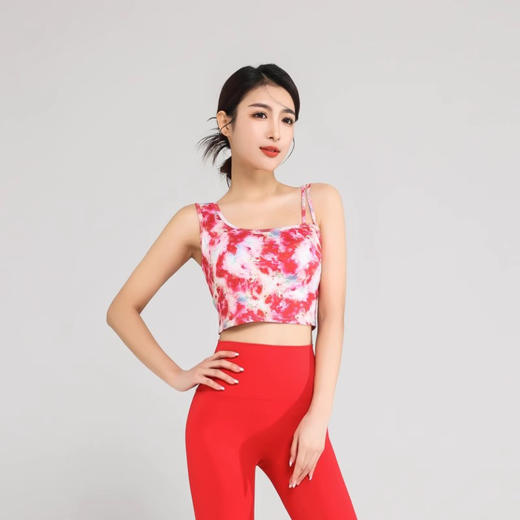跃牌【洛水之神系列】油画印花文胸上衣瑜伽服背心上衣运动健身背心750 商品图0