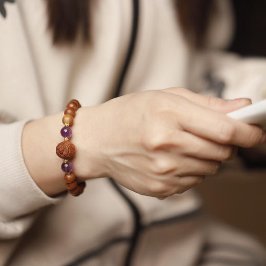 【青山特惠】8mm 18颗 老山檀香 原创【聚宝盆】手串 y17 商品图1