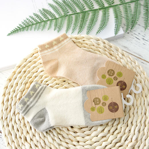 素道有机彩棉 儿童清仓袜 A类儿童袜 船袜中筒袜地板袜新生儿袜 商品图2