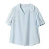 玳莎V领叠趴领真丝衬衫女2025年夏季新款短袖100%桑蚕丝双绉上衣  FB31101 商品缩略图4