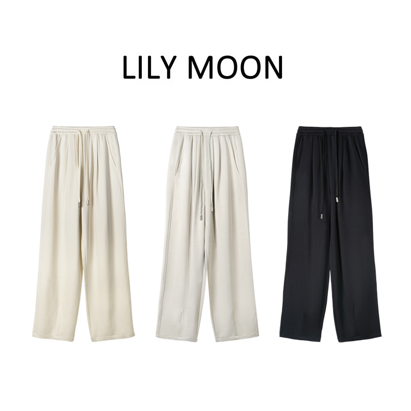 LILY MOON春夏莫代尔铜氨丝垂感阔腿裤LM1203