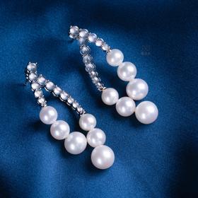 【星月齐辉】珍珠白翡耳坠-ZZ12411057